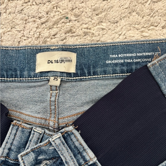DL1961 Thea Boyfriend Maternity Jeans in Blue - Picture 1 of 2